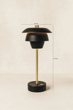 Moxy - Lámpara De Sobremesa Design Recargable - Negro Y Dorado