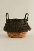 Zalo - Panier - Abaca - Noir/Naturel