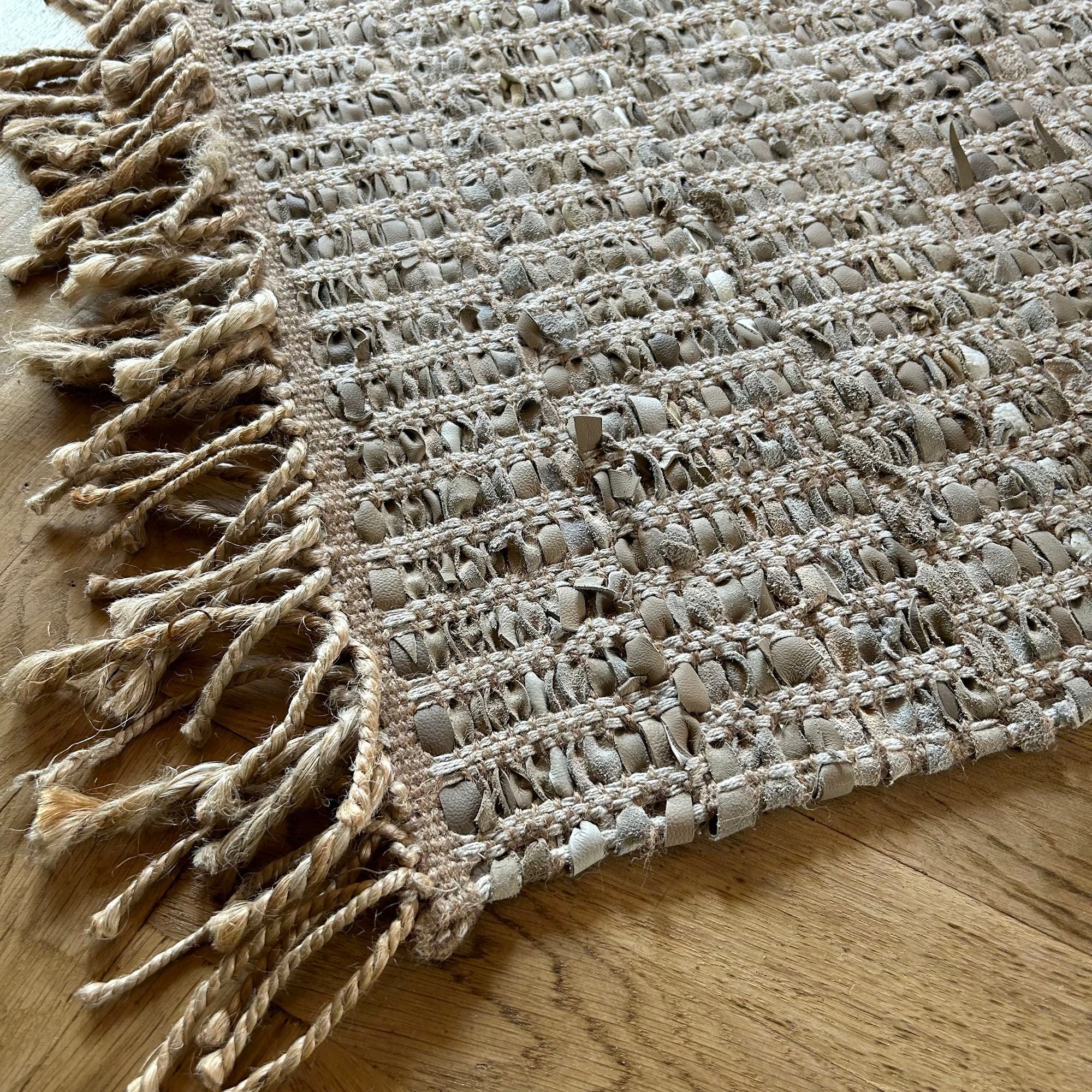 Altay - Tapis - Coton/Jute/Cuir - Taupe
