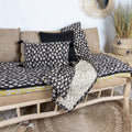 Alia Short Pointe In Cotton - Black And Ecru Reversible With Patterns