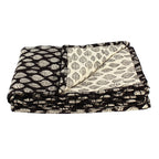 Alia Short Pointe In Cotton - Black And Ecru Reversible With Patterns