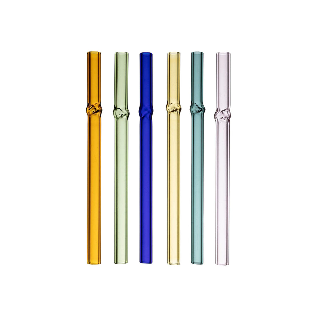 Set of 12 Straws - Colorea - Borosilicate Glass - Natural