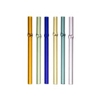 Set of 12 Straws - Colorea - Borosilicate Glass - Natural