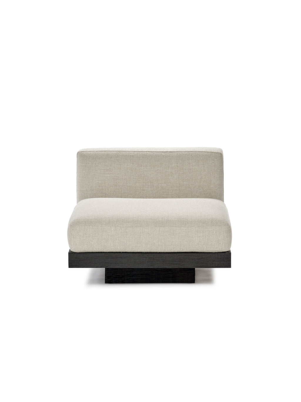 Rudolph - Banc 1 Place D'intérieur - Aluminium, Bois Et Tissu D'ameublement - Bone Noir