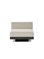 Rudolph - Banc 1 Place D'intérieur - Aluminium, Bois Et Tissu D'ameublement - Bone Noir