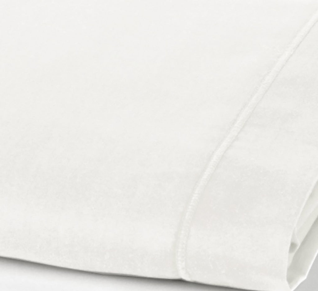 Double Flat Sheet in Cotton-Bamboo - Bamboo White - Snowflake