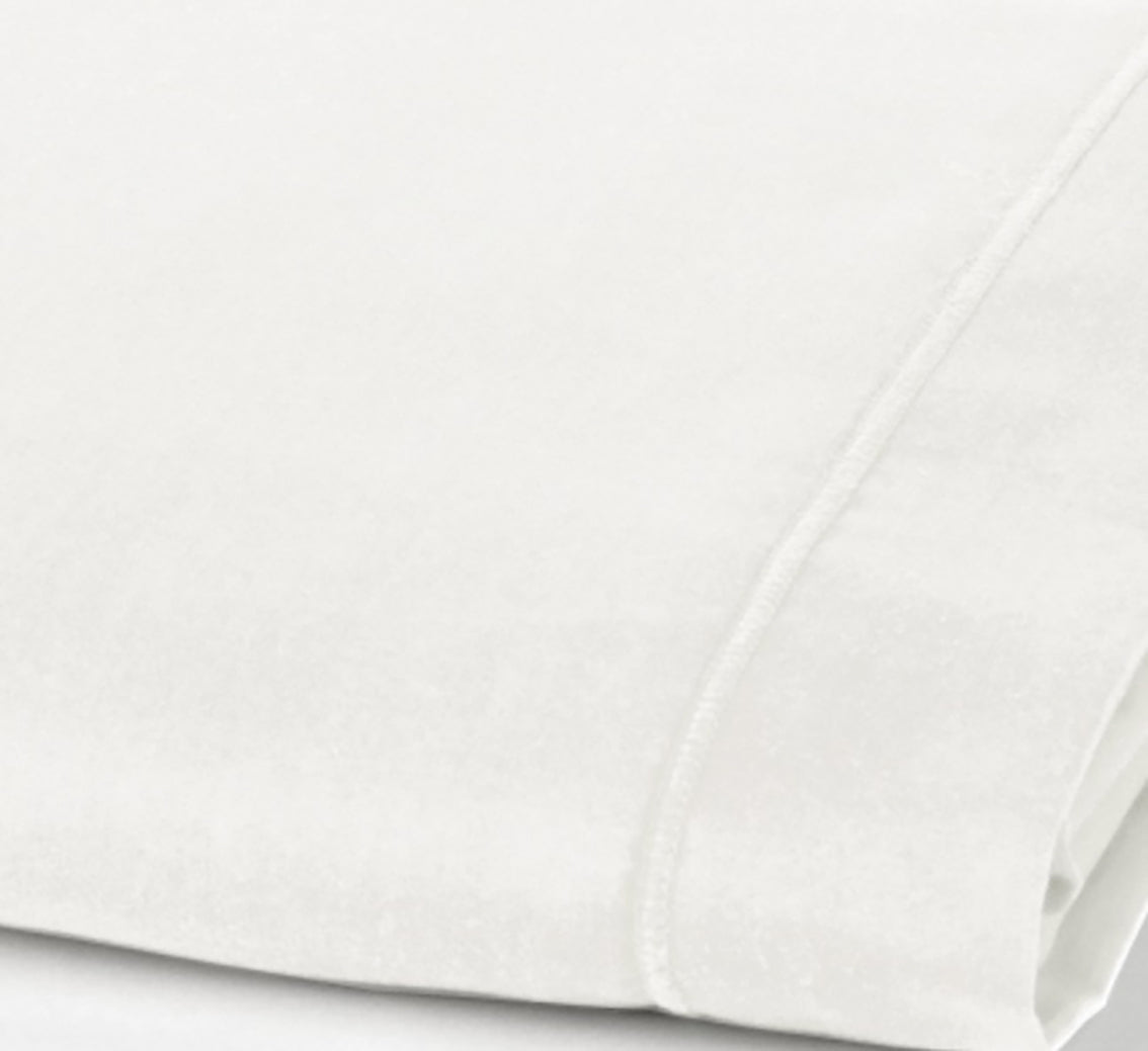 Double Flat Sheet in Cotton-Bamboo - Bamboo White - Snowflake