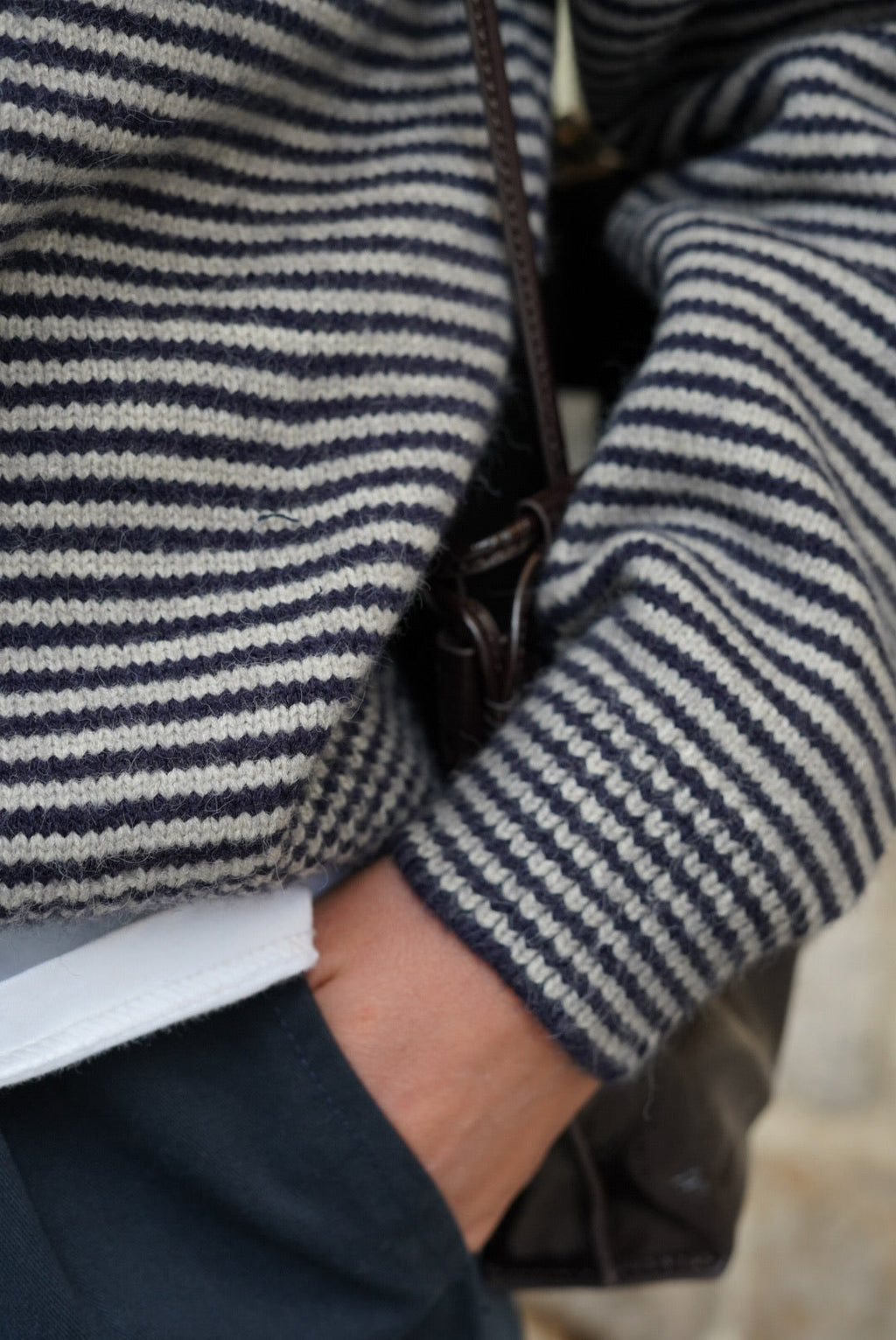 Clément Striped Vest Navy/Grey