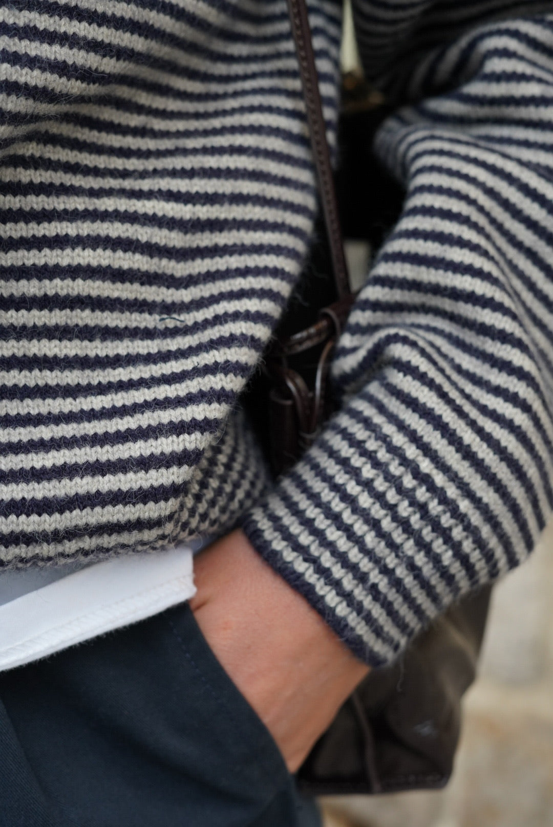 Clément Striped Vest Navy/Grey