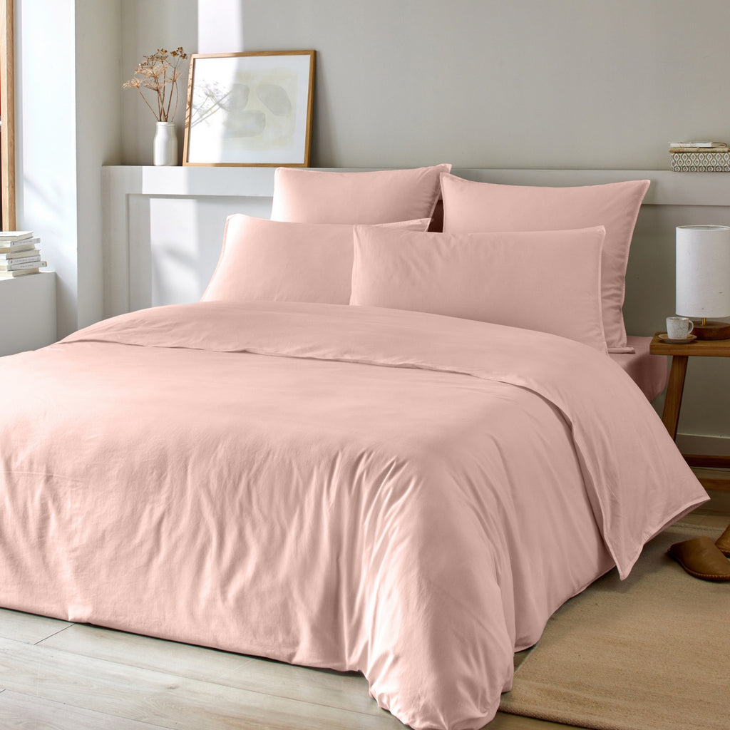 Bamora - Complete Bedding Set - Cotton & Bamboo - Pink