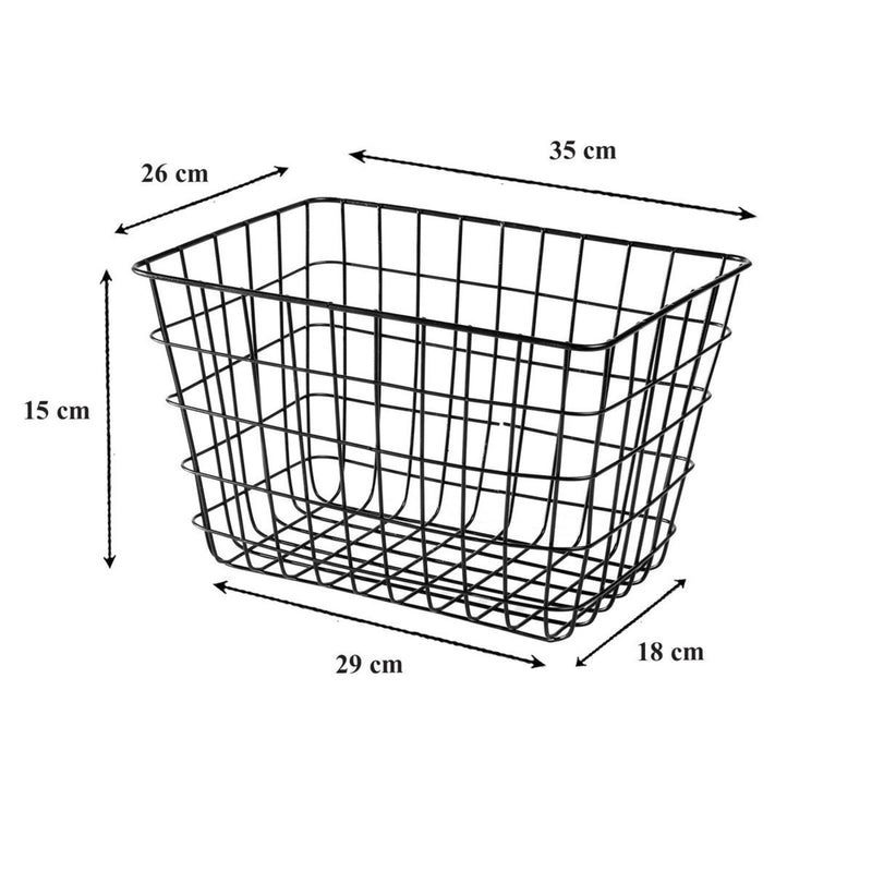 Panier Filaire Moyen Modèle  - Noir