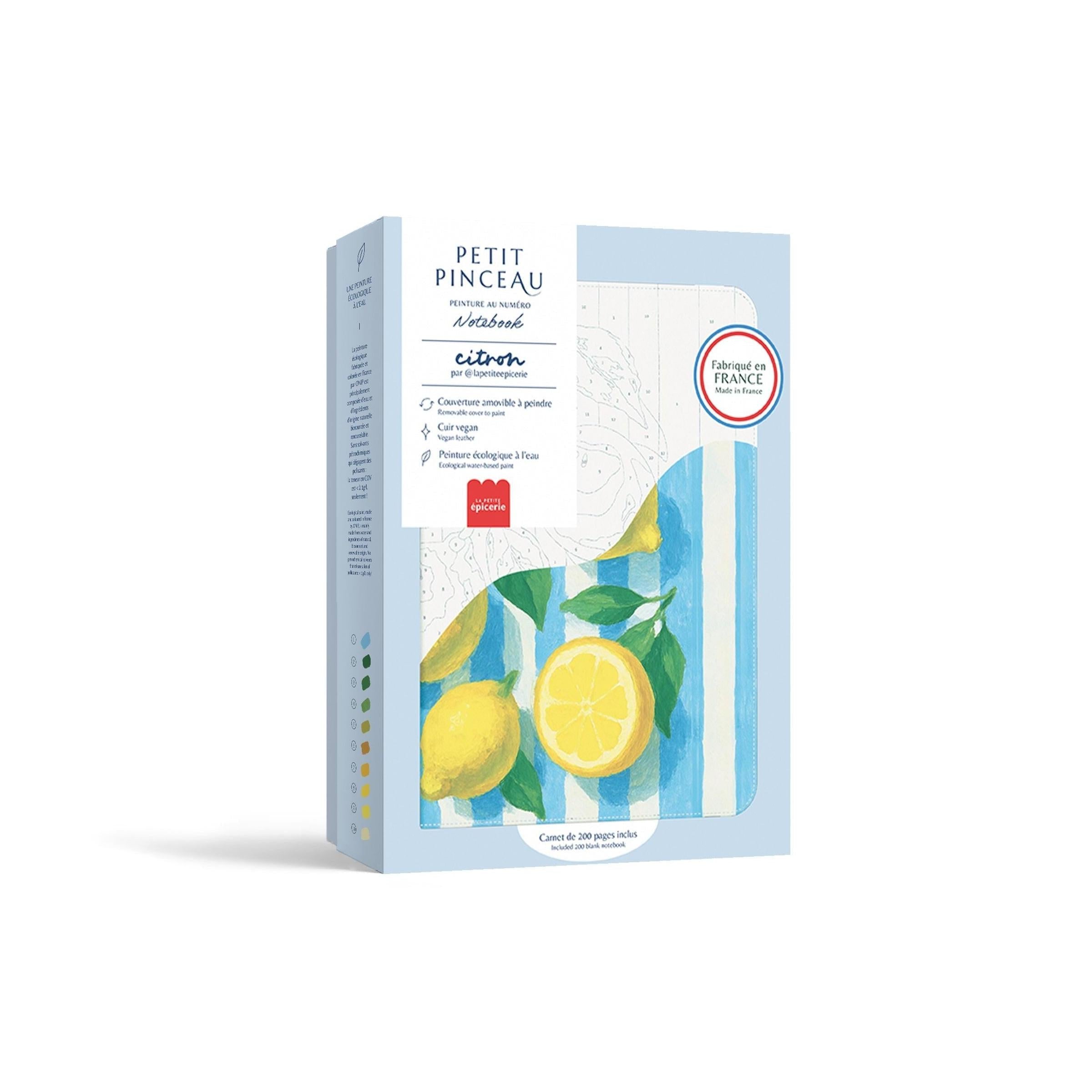 Painting Notebook - Painting By Number Notebook - Small Brush - Lemons