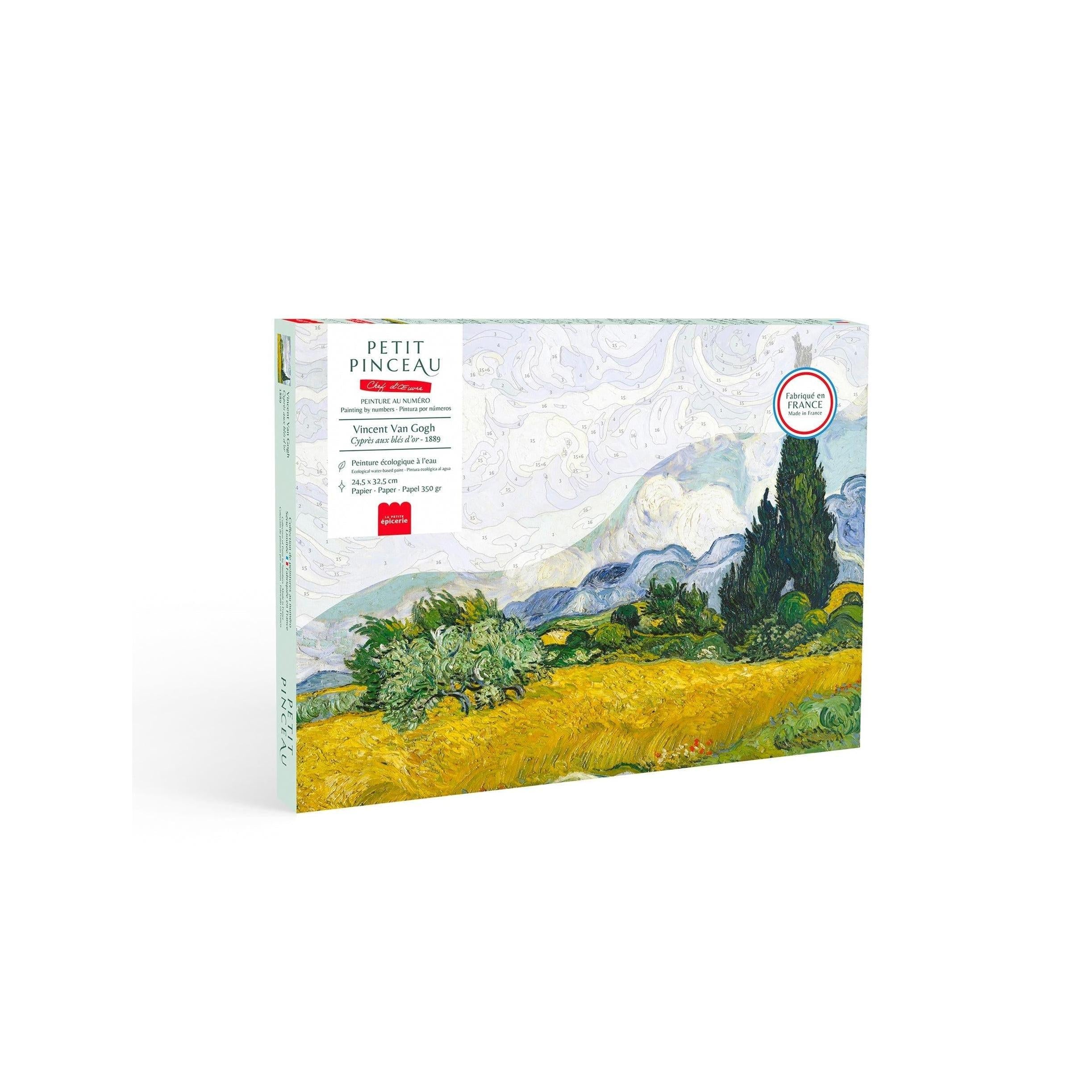 Paint By Number Box - Small Brush - Golden Wheat Cypress, Vincent Van Gogh