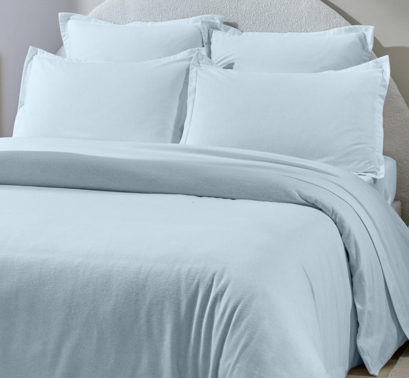 Housse De Couette - 100% Flanelle de Coton - Orea - Bleu