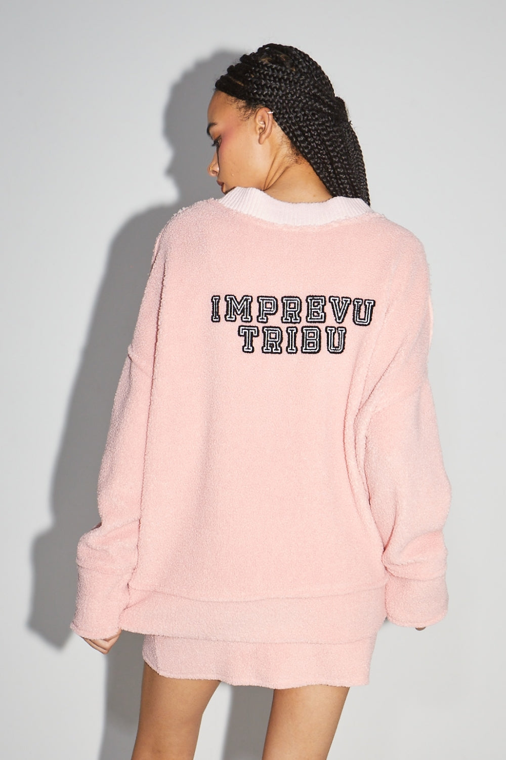 Chaqueta tipo cárdigan rosa Preppy de The Jackson