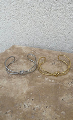 Thin Knot Bangle Bracelet