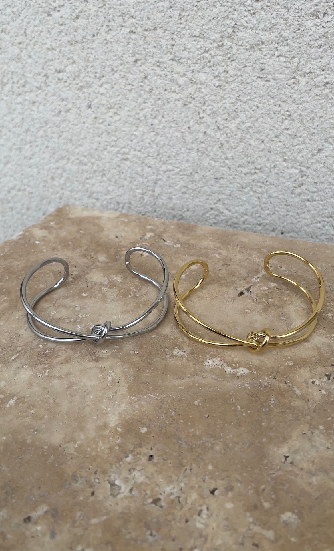 Thin Knot Bangle Bracelet