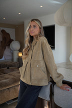 Rebeca Beige - Suede Jacket