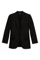 Veste Laine Noire Style Tailleur - Femme
