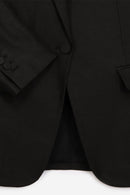 Veste Laine Noire Style Tailleur - Femme