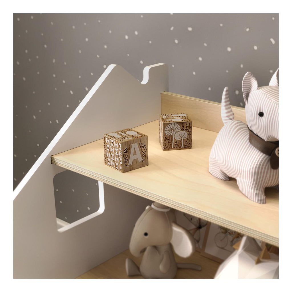 Bibliothèque & Étagère À Jouets Duo – Blanc & Gris
