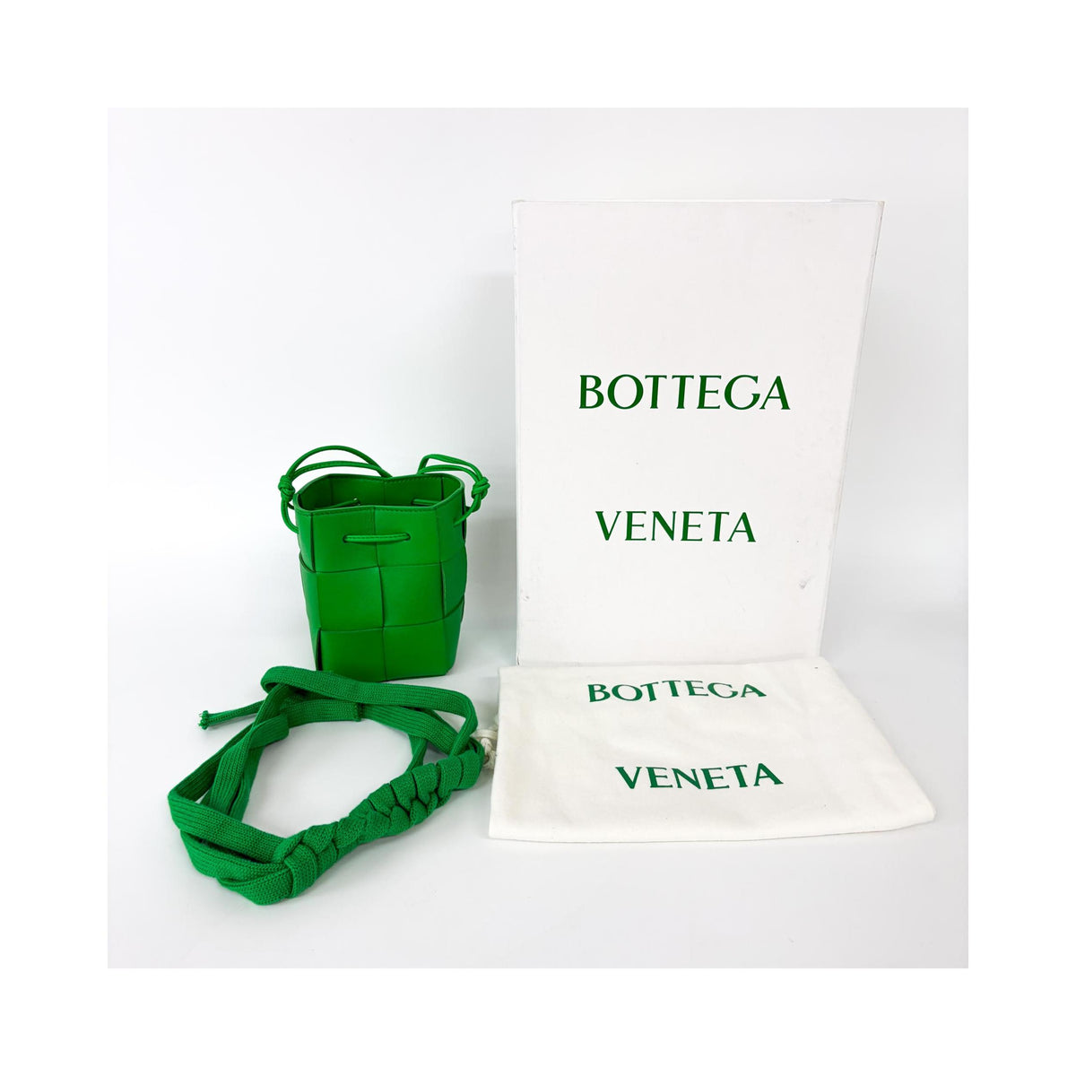 Borsa a mano Bottega Veneta Cassette a secchiello mini in pelle - Verde