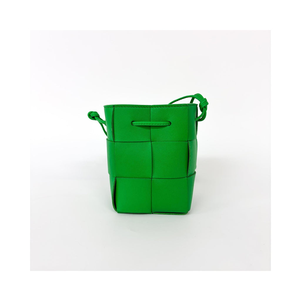 Borsa a mano Bottega Veneta Cassette a secchiello mini in pelle - Verde