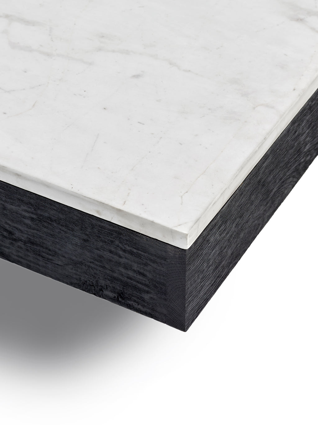 Rudolph - Table D'appoint - L - Chêne Et Marbre - Noir/Blanc