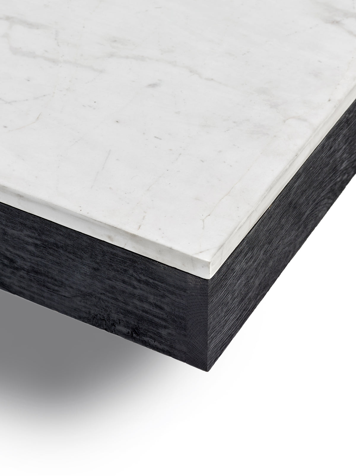 Rudolph - Table D'appoint - L - Chêne Et Marbre - Noir/Blanc