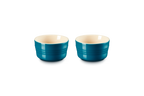 Set of 2 Large Ramekins - Ceramic - 240ml - Deep Teal