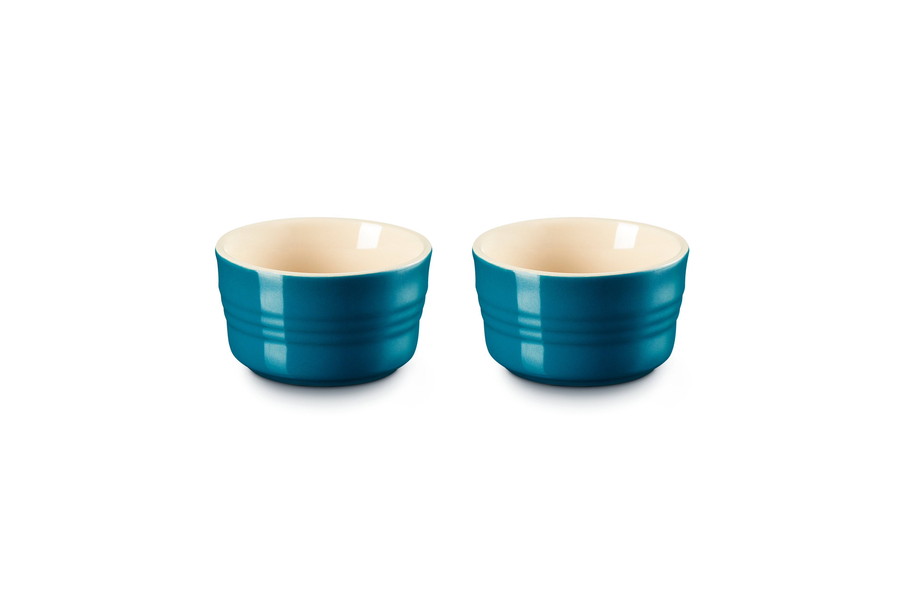 Set of 2 Large Ramekins - Ceramic - 240ml - Deep Teal