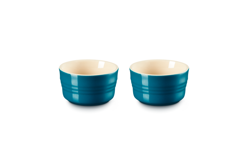 Set Of 2 Large Ramekins - Ceramic - 240Ml - Deep Teal