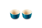 Set of 2 Large Ramekins - Ceramic - 240ml - Deep Teal