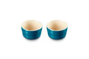 Set Of 2 Large Ramekins - Ceramic - 240Ml - Deep Teal