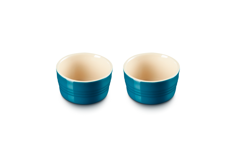 Set Of 2 Large Ramekins - Ceramic - 240Ml - Deep Teal