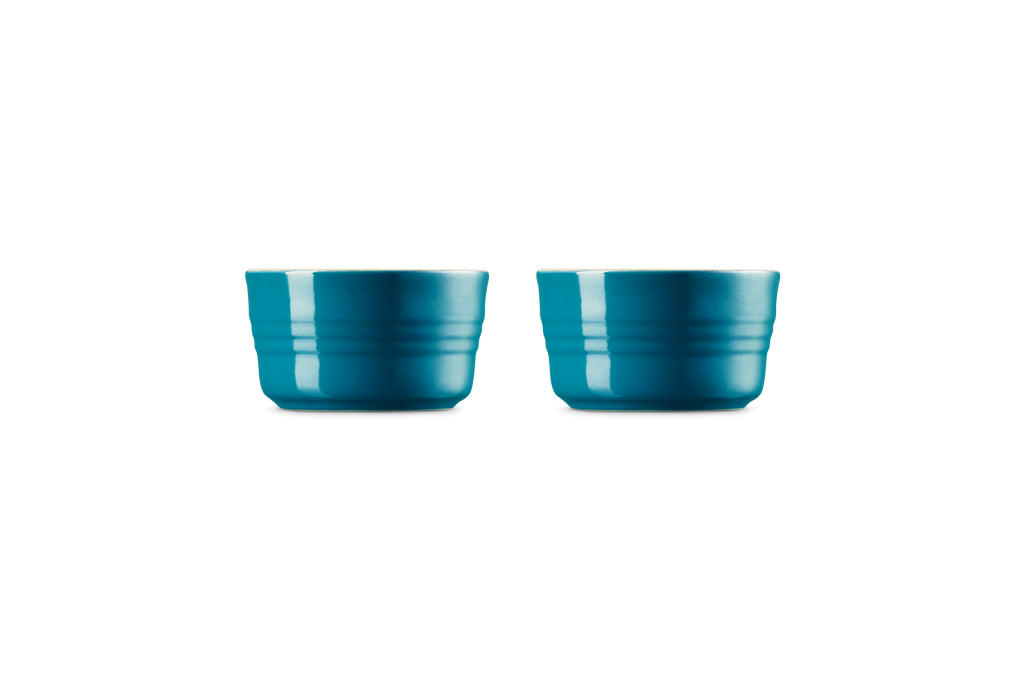 Set of 2 Large Ramekins - Ceramic - 240ml - Deep Teal