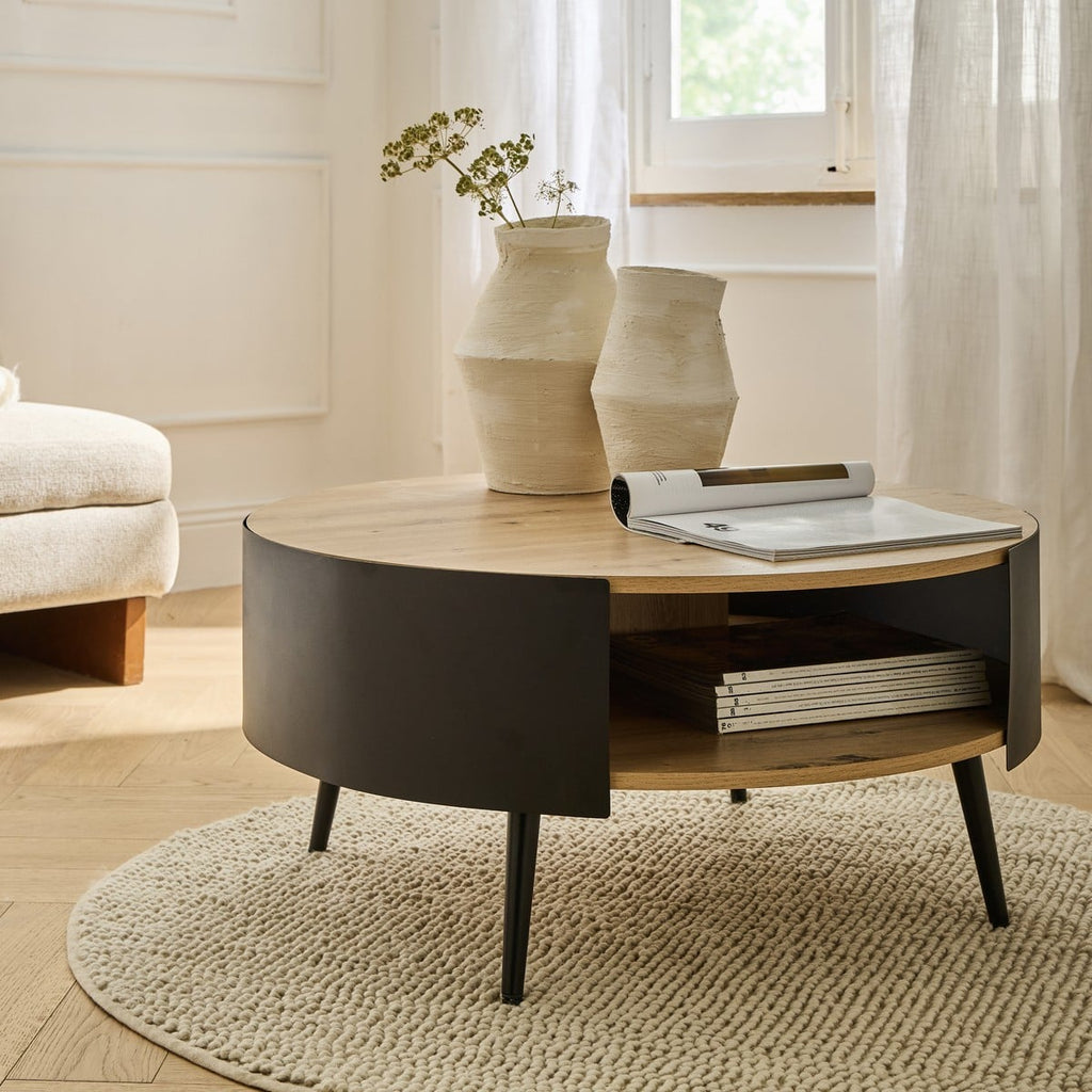 Eklo - Table Basse 2 Niveaux - Noir