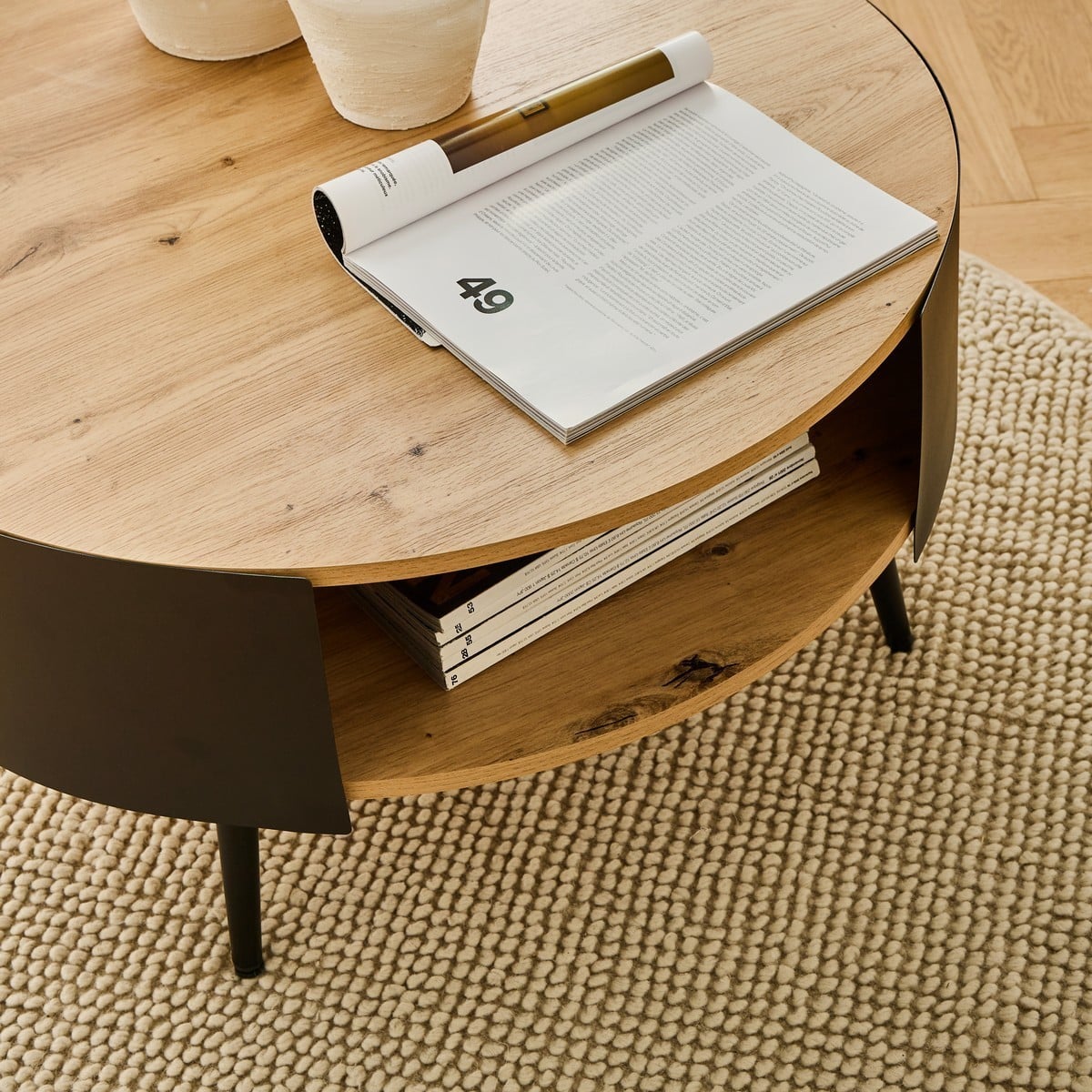 Eklo - Table Basse 2 Niveaux - Noir