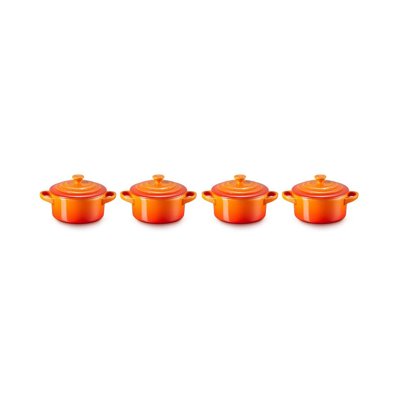 Set 4 Mini-Cocottes - Céramique 250ml - Volcanique