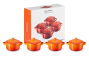 Set 4 Mini-Cocottes - Céramique 250ml - Volcanique