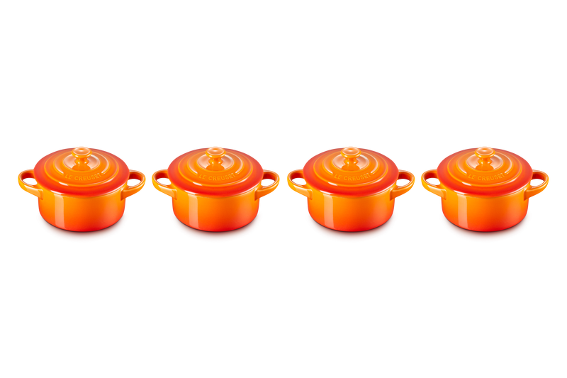 Set 4 Mini-Cocottes - Céramique 250ml - Volcanique