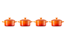 Set 4 Mini-Cocottes - Céramique 250ml - Volcanique
