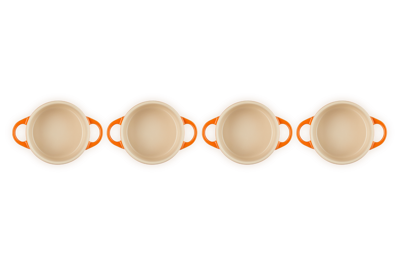 Set 4 Mini-Cocottes - Céramique 250ml - Volcanique