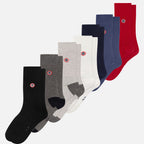 Pack Of 7 Cotton Mid-Calf Socks - Multi