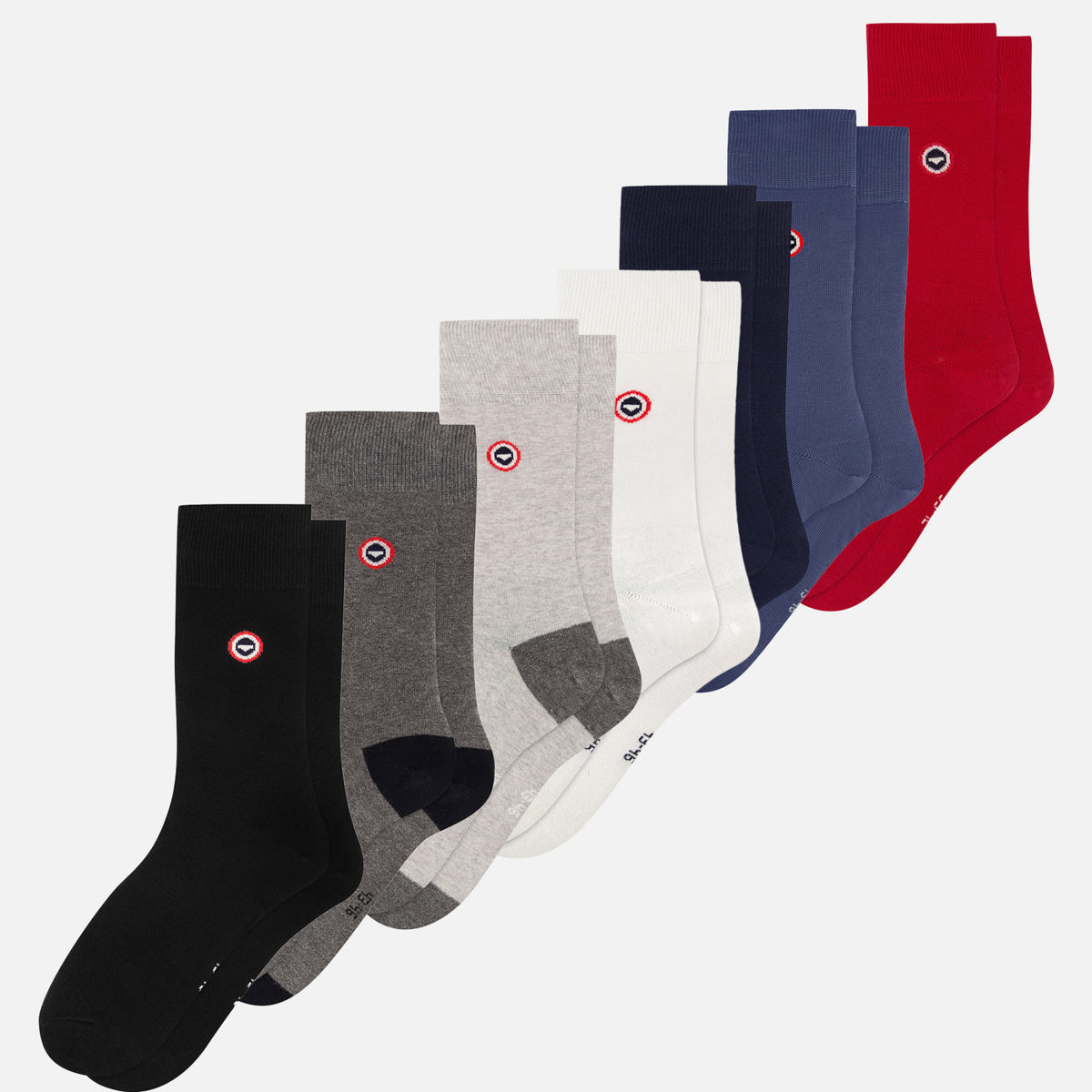 Pack Of 7 Cotton Mid-Calf Socks - Multi
