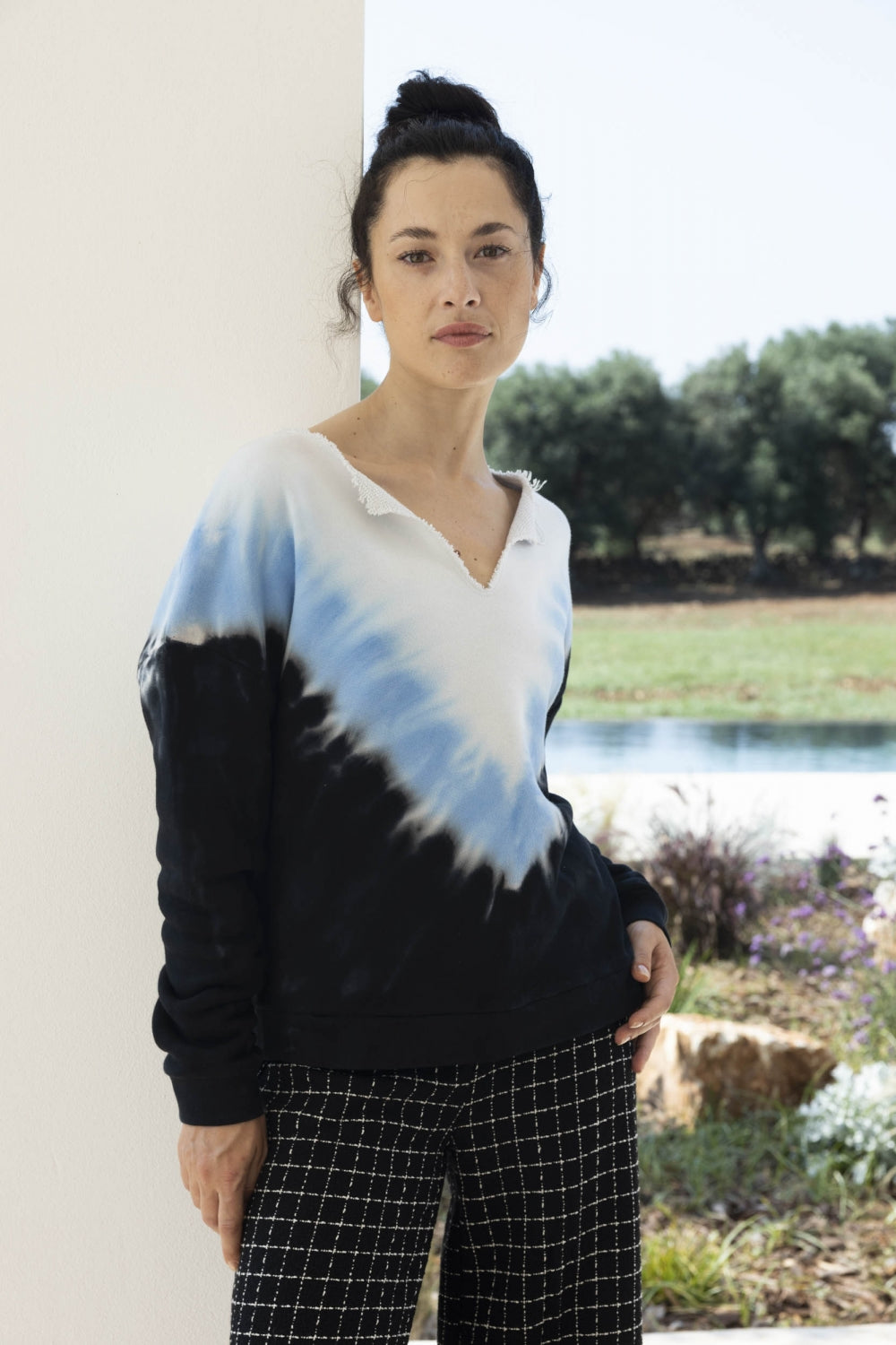 The Paolo Tie And Dye Sweatshirt Black