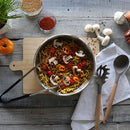 Removable Iris Stainless Steel Wok - 28cm