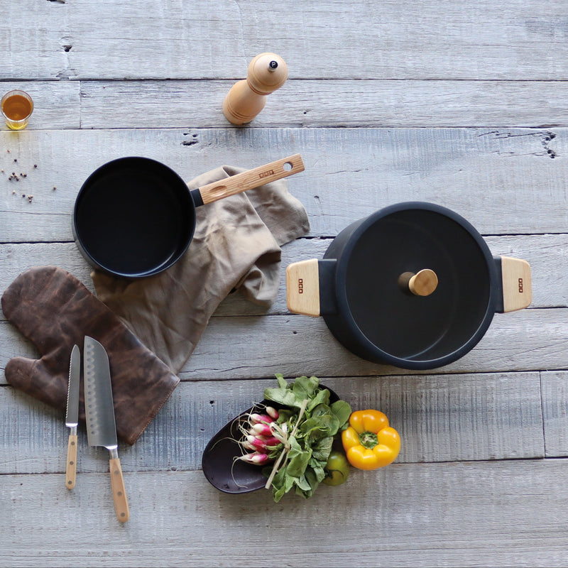 Faitout - Ector - Aluminium - Noir - 24Cm