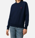Ami Paris - Sudadera Ami De Coeur – Azul Marino Rojo