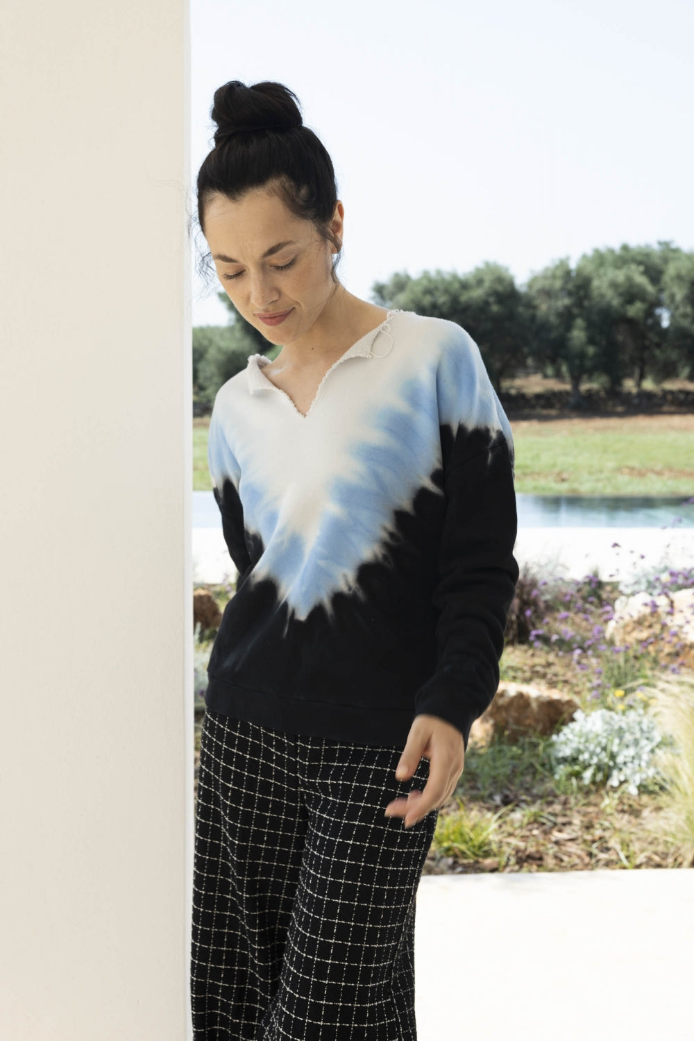 The Paolo Tie And Dye Sweatshirt Black